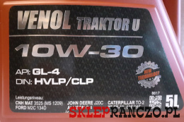 olej venol TRAKTOR U 10W 30 UTTO GL-4 HVLP/CLP sklepraczo.pl