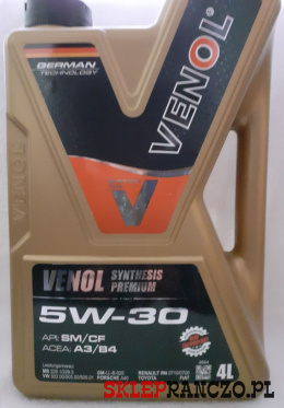 olej wenol synthesis premium 5w30 4l