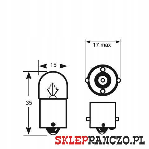 ŻARÓWKA 12V 5W RW5 RB207S