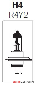 ŻARÓWKA H4 12V 60/55W P43t R472